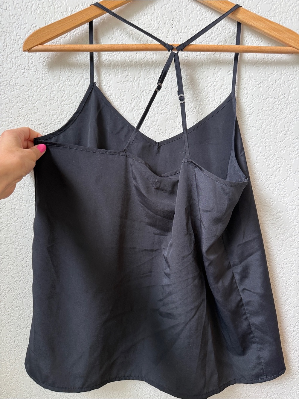 Hollister Spaghetti Strap Blouse Black size Medium - Picture 6 of 7